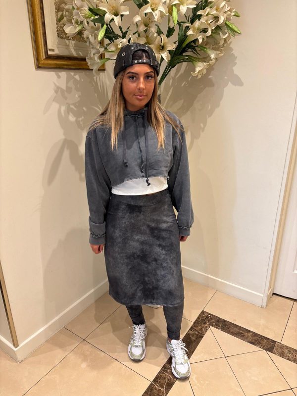 Jupe-Legging Shany gris chiné Tie&Die