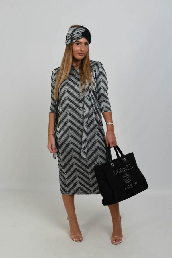 Debbie gris/noir /Tissus HERMES