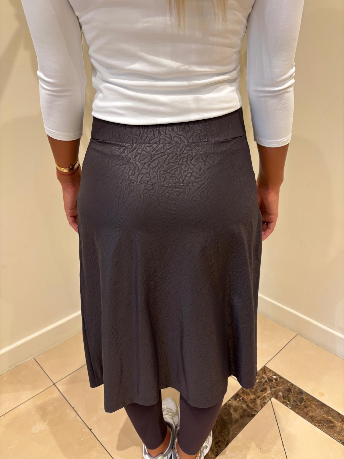 Jupe-Legging Shany bimatiere couleur marron – Image 6