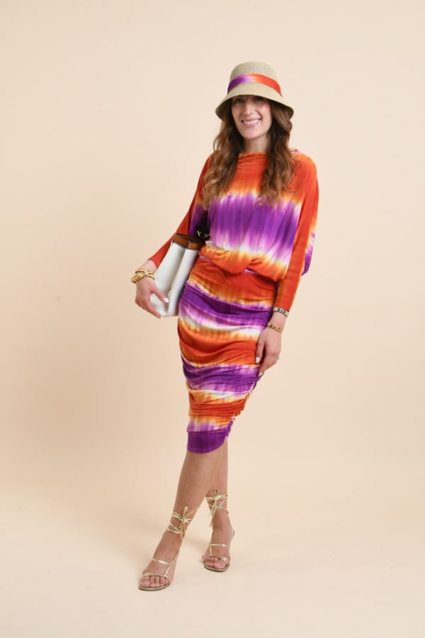 Shirel Tie & Die Violet/orange
