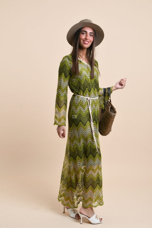 Robe en crochet DIVA kaki