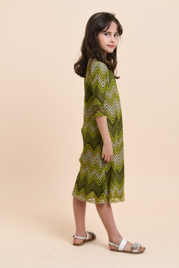 Robe en crochet DIVINE kaki