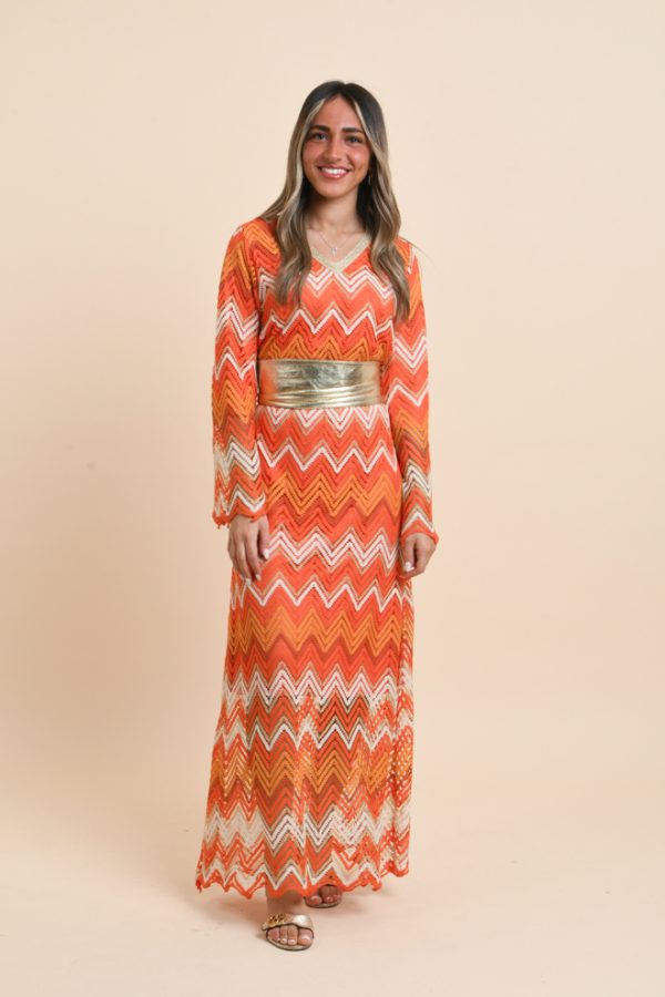 Robe en crochet DIVA orange