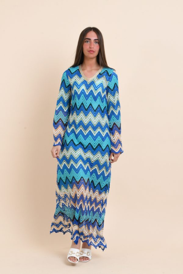 Robe en crochet DIVA turquoise