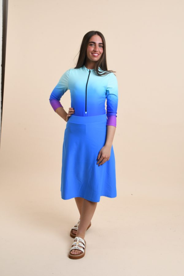 Body Tie & Die bleu /violet/turquoise