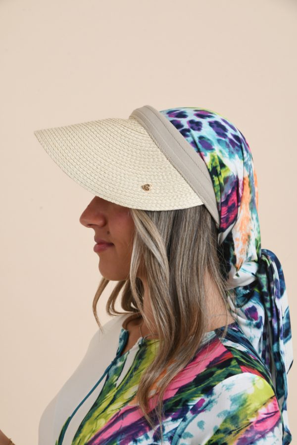 Visière/foulard en Tissu maillot assorti