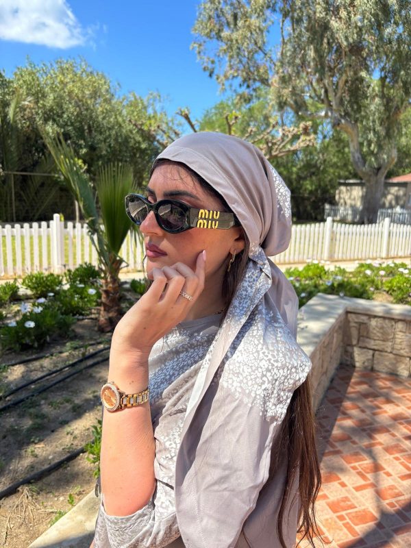 Foulard noué Taupe