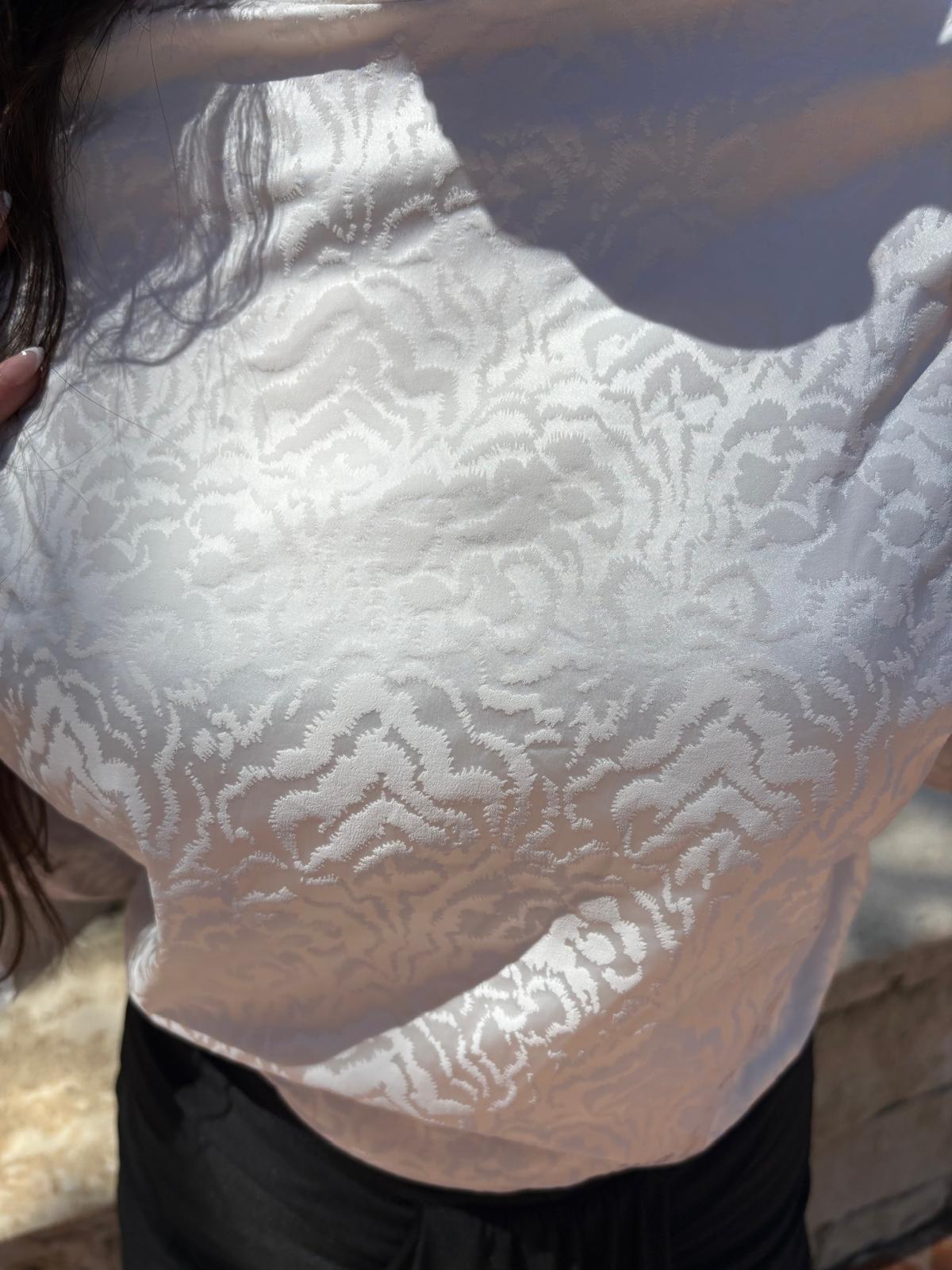 Tee Shirt à épaulettes Blanc – Image 3