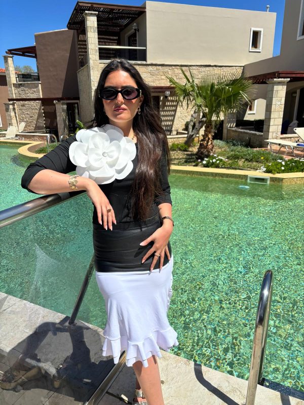 Lolita bicolore noir/blanc longue