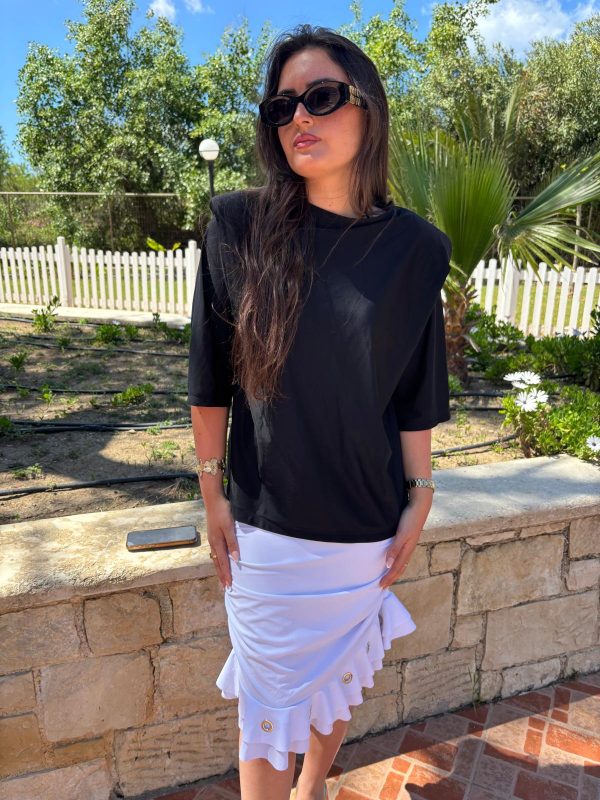 Lolita blanche courte à oeillets