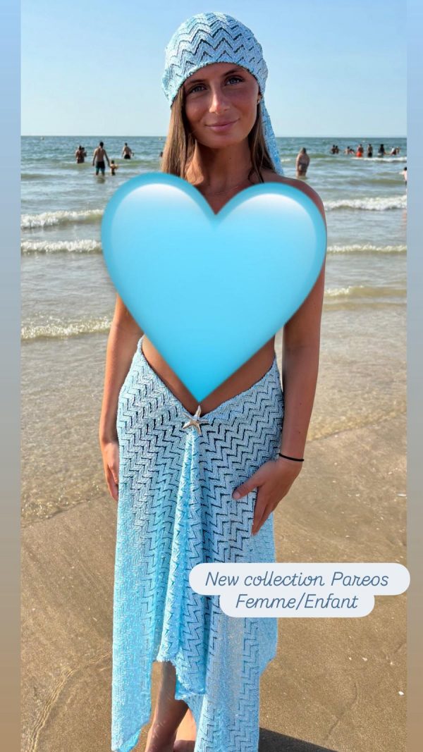 Paréo Dentelle turquoise